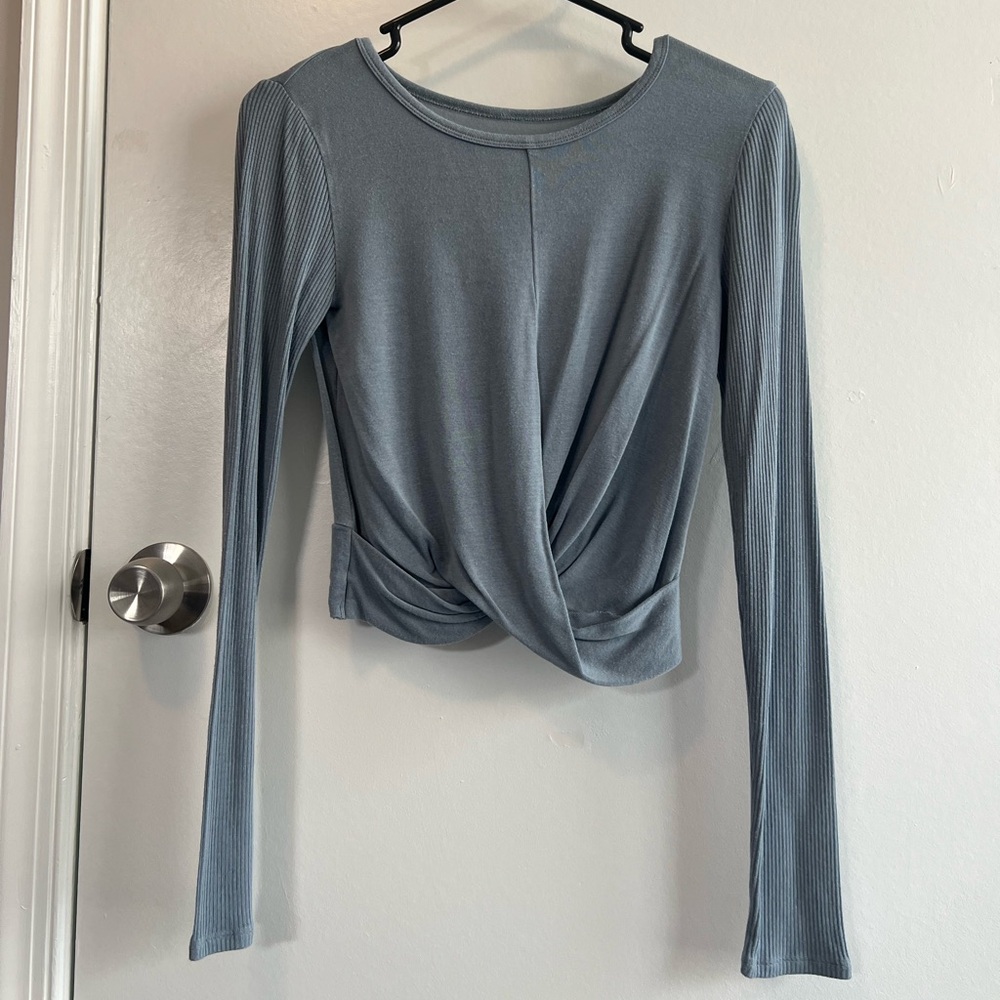 ALO Yoga Cover Long Sleeve Top - slate blue